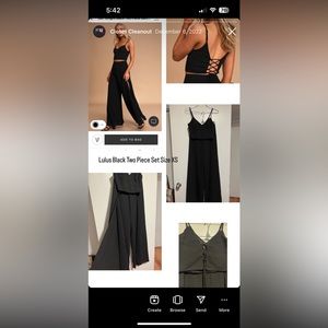 Lulus black two piece
